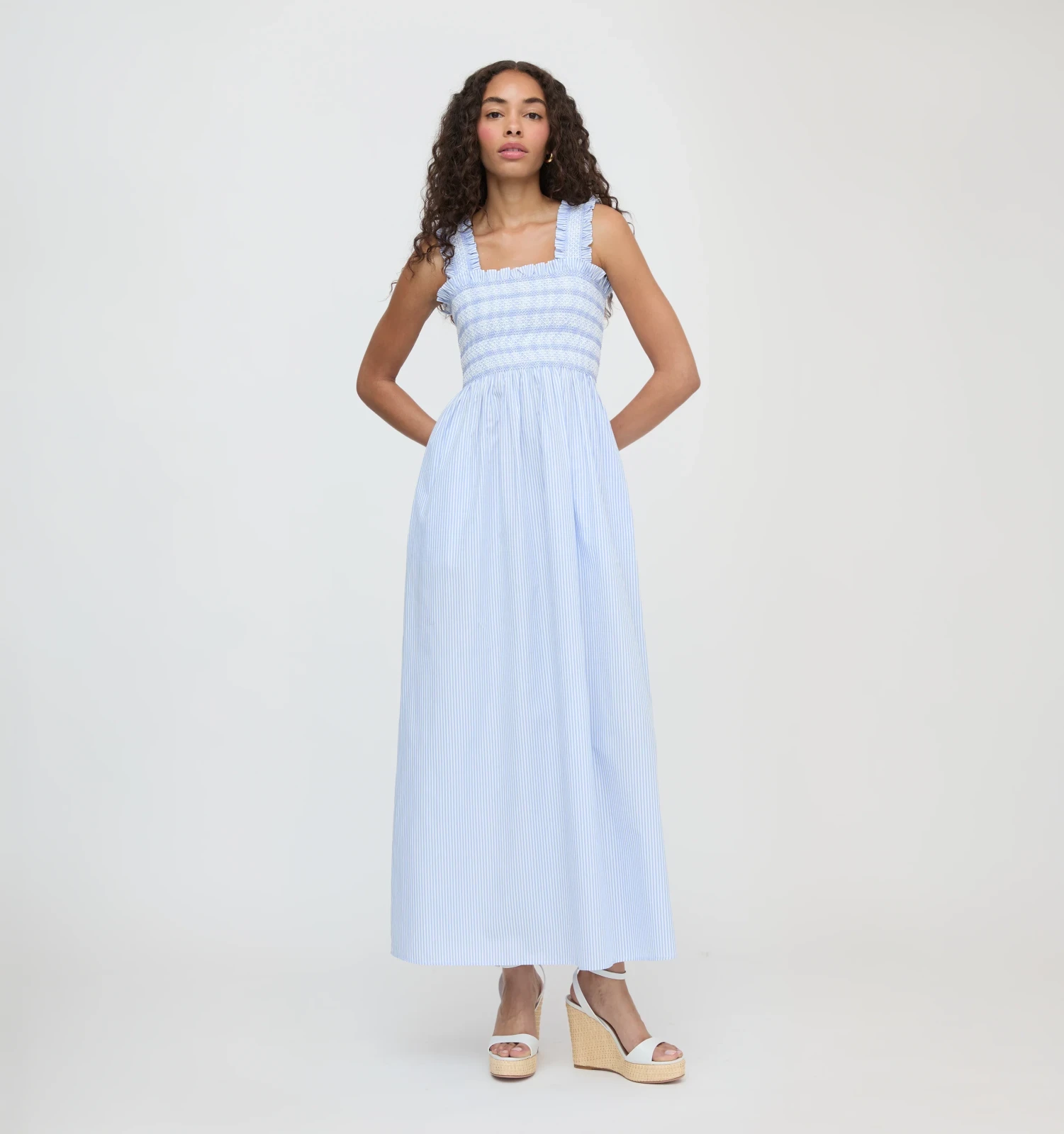 The Ashlyn Nap Dress - Blue/White Stripe