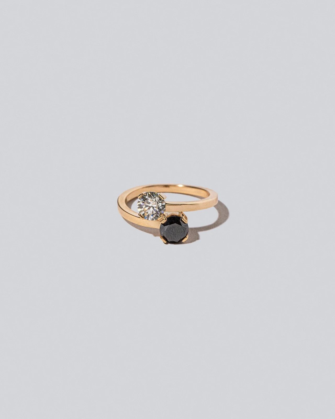 Union Ring - Black & White Diamonds
