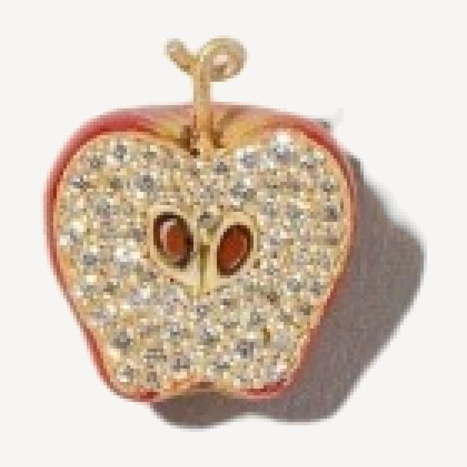 Red Apple Halved Charm