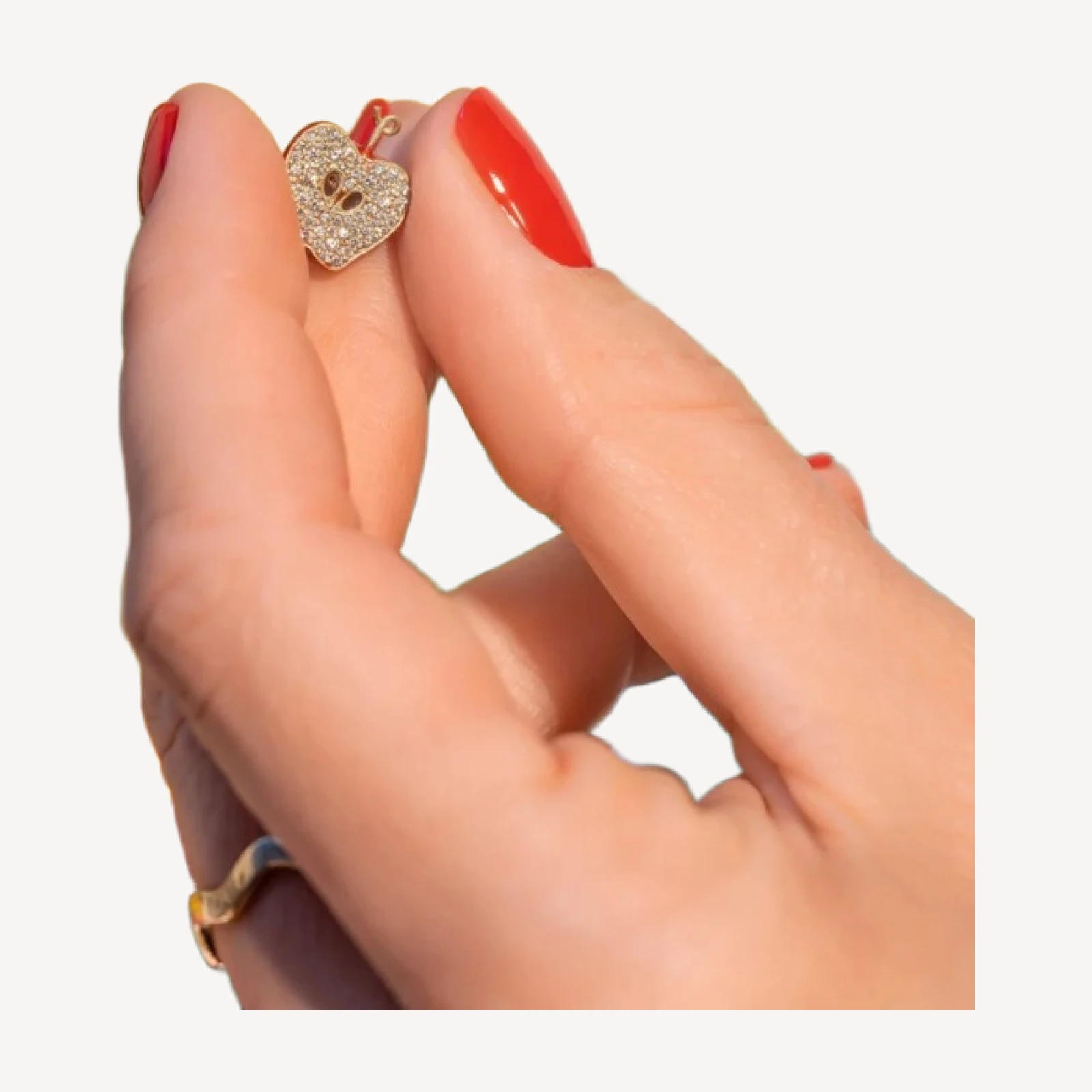 Red Apple Halved Charm