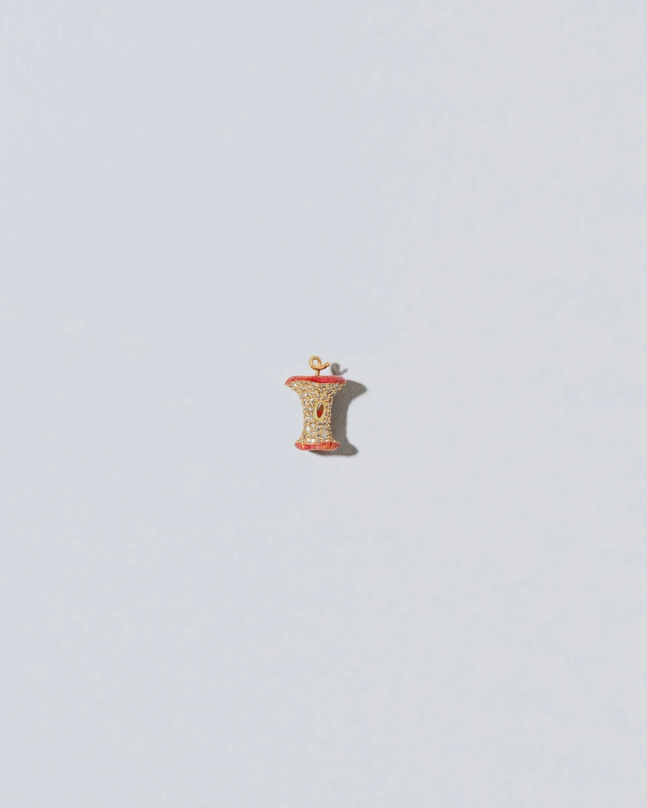 Red Apple Core Charm