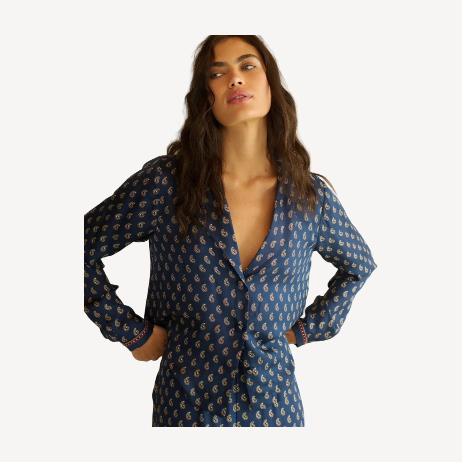 ELENE TOP -- BLEU TAORMINA PAISLEY