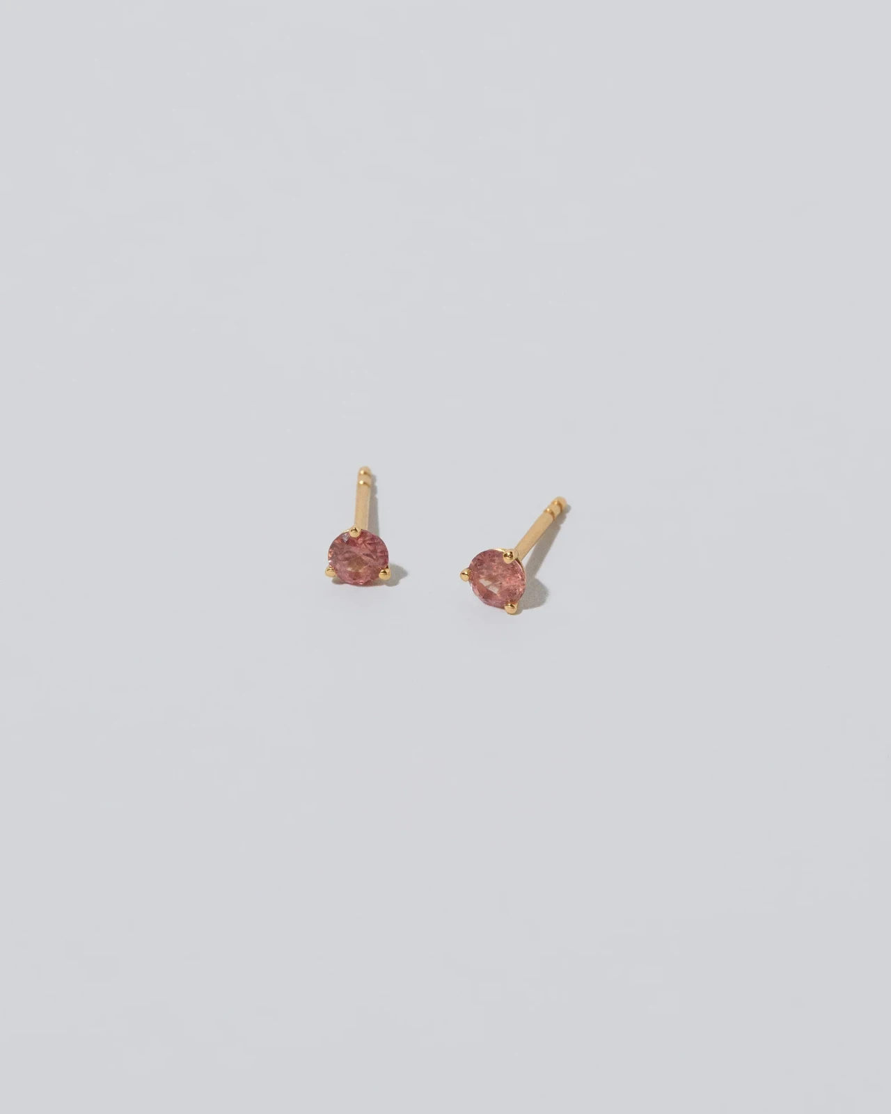 Martini Stud Earrings - Petite Coral Sapphire