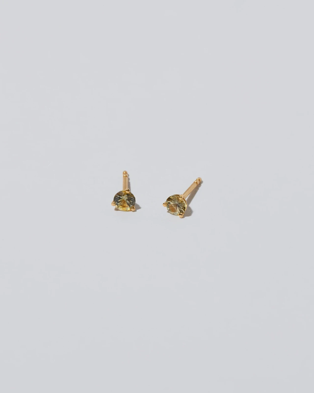 Martini Stud Earrings - Petite Yellow & Blue Sapphire