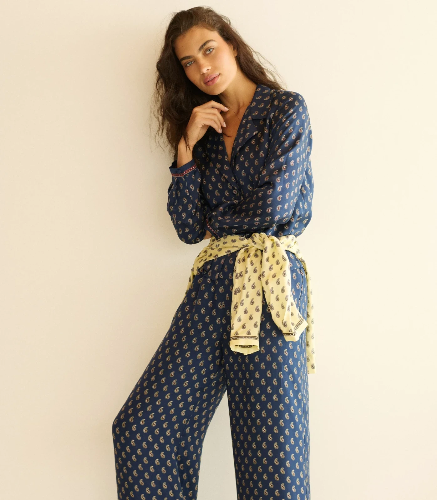 ELENE TOP -- BLEU TAORMINA PAISLEY