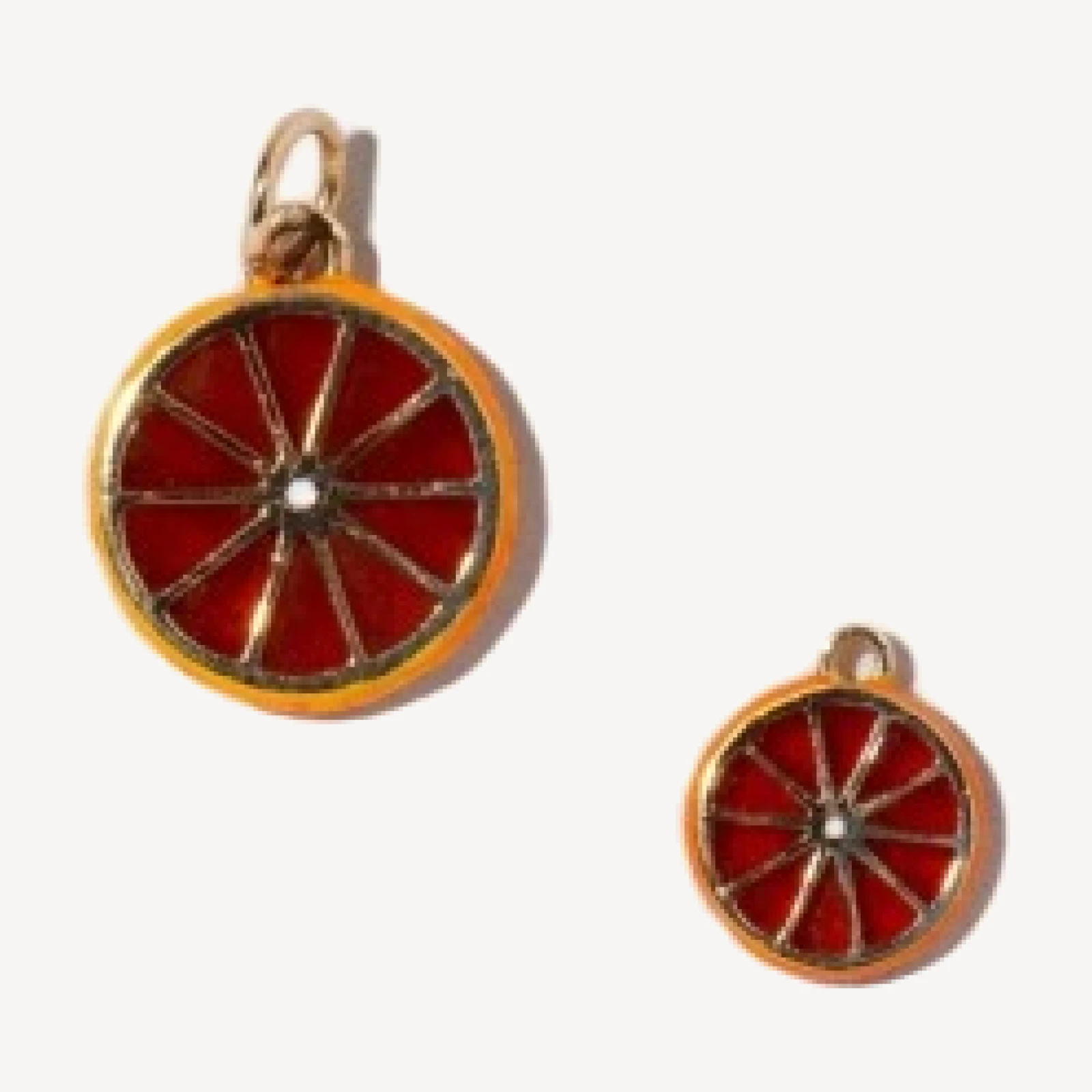 Tangerine Slice Charm