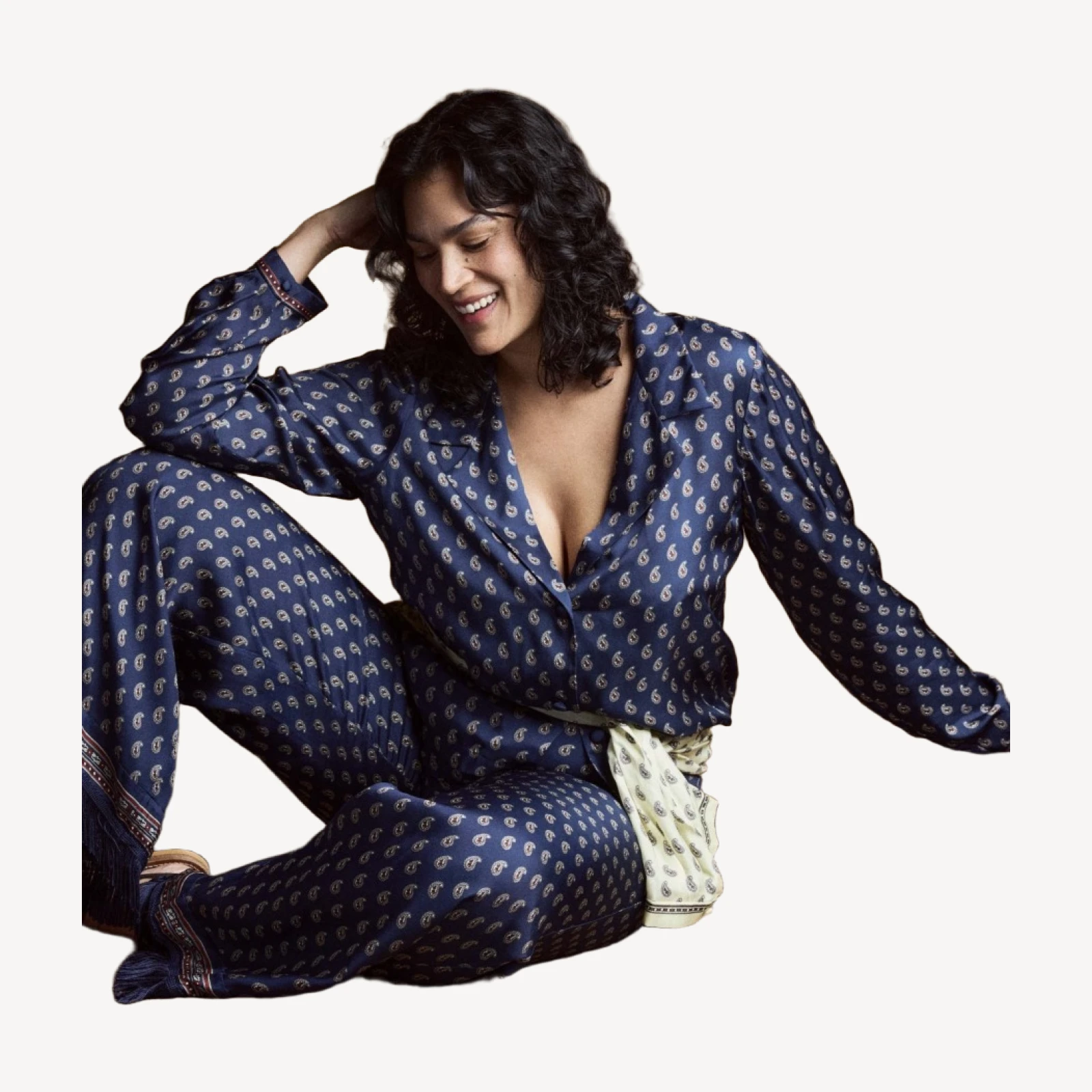 ELENE TOP -- BLEU TAORMINA PAISLEY