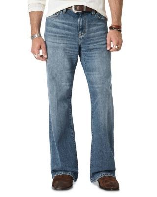John Varvatos Silas Cotton Blend Straight Fit Whiskered 32 Jeans in Cosmo Blue
