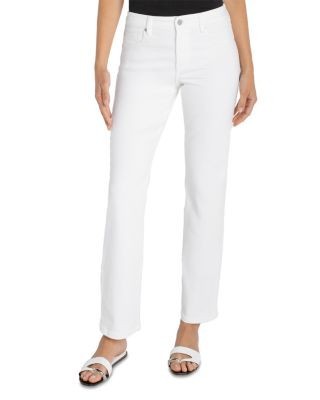 Liverpool Los Angeles Kennedy Mid Rise Straight Jeans in Bright White
