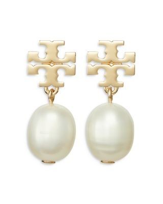 Tory Burch Kira Cultured Pearl Drop Earrings