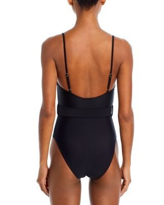 Simkhai Noa Belted Bustier One Piece Swimsuit