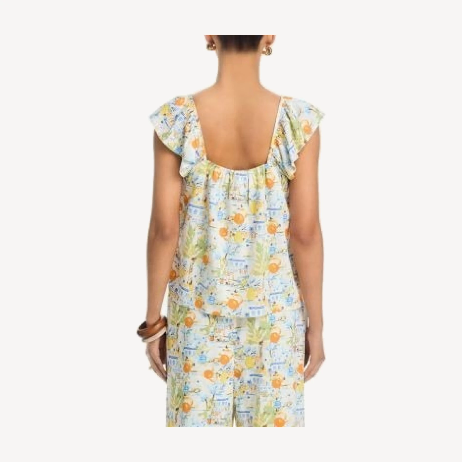 Aqua Beach Vacation Flutter Top - Exclusive