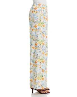 Aqua Beach Vacation Wide Leg Pants - Exclusive