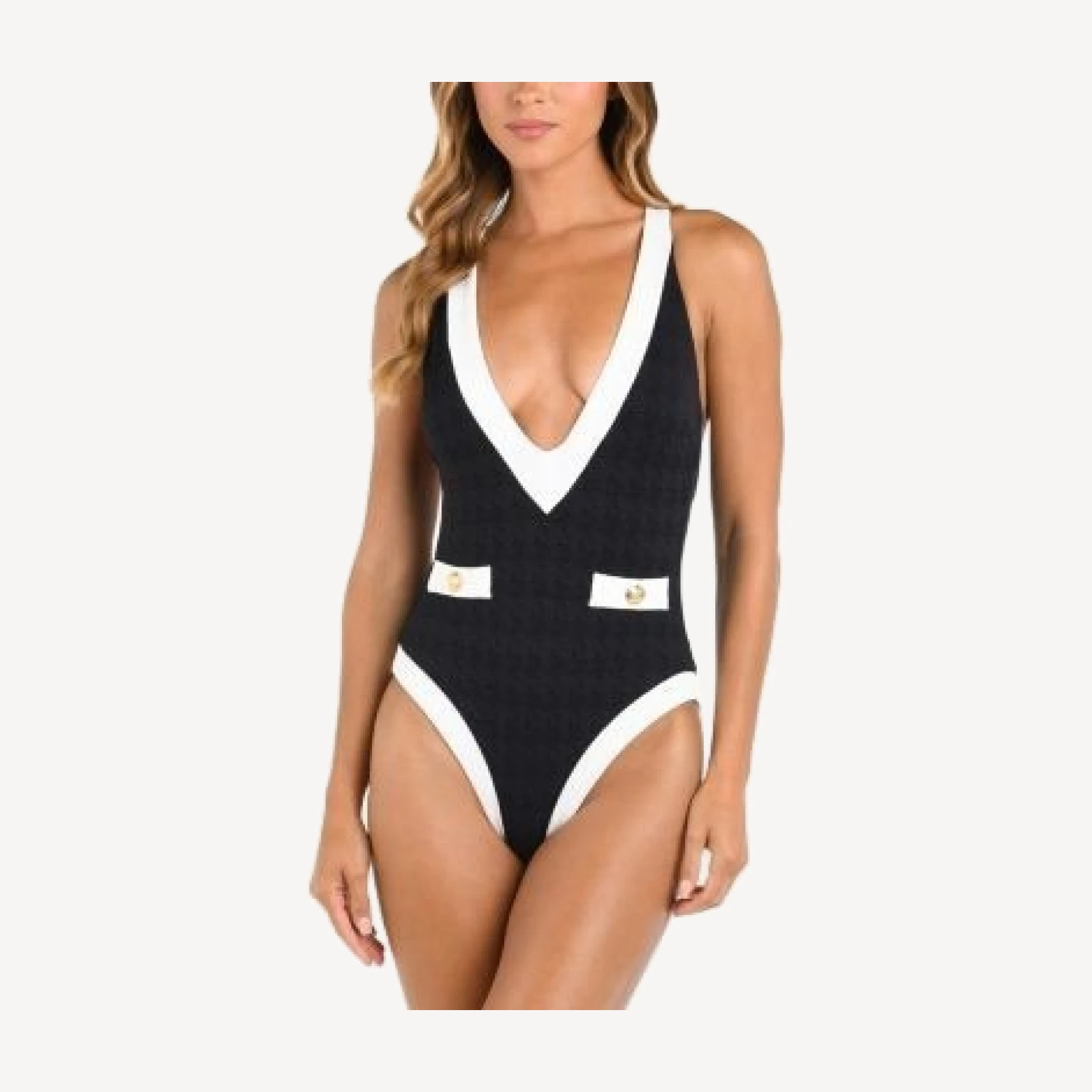 L'Agence Lisa Color Blocked One Piece Swimsuit