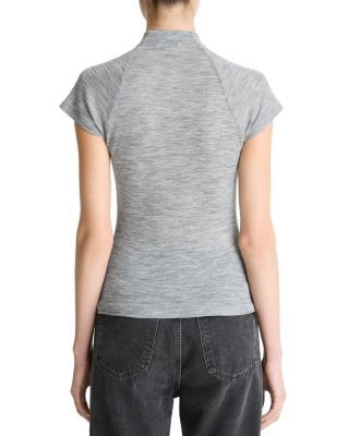 Vince Cap Sleeve Raglan Mock Neck Top