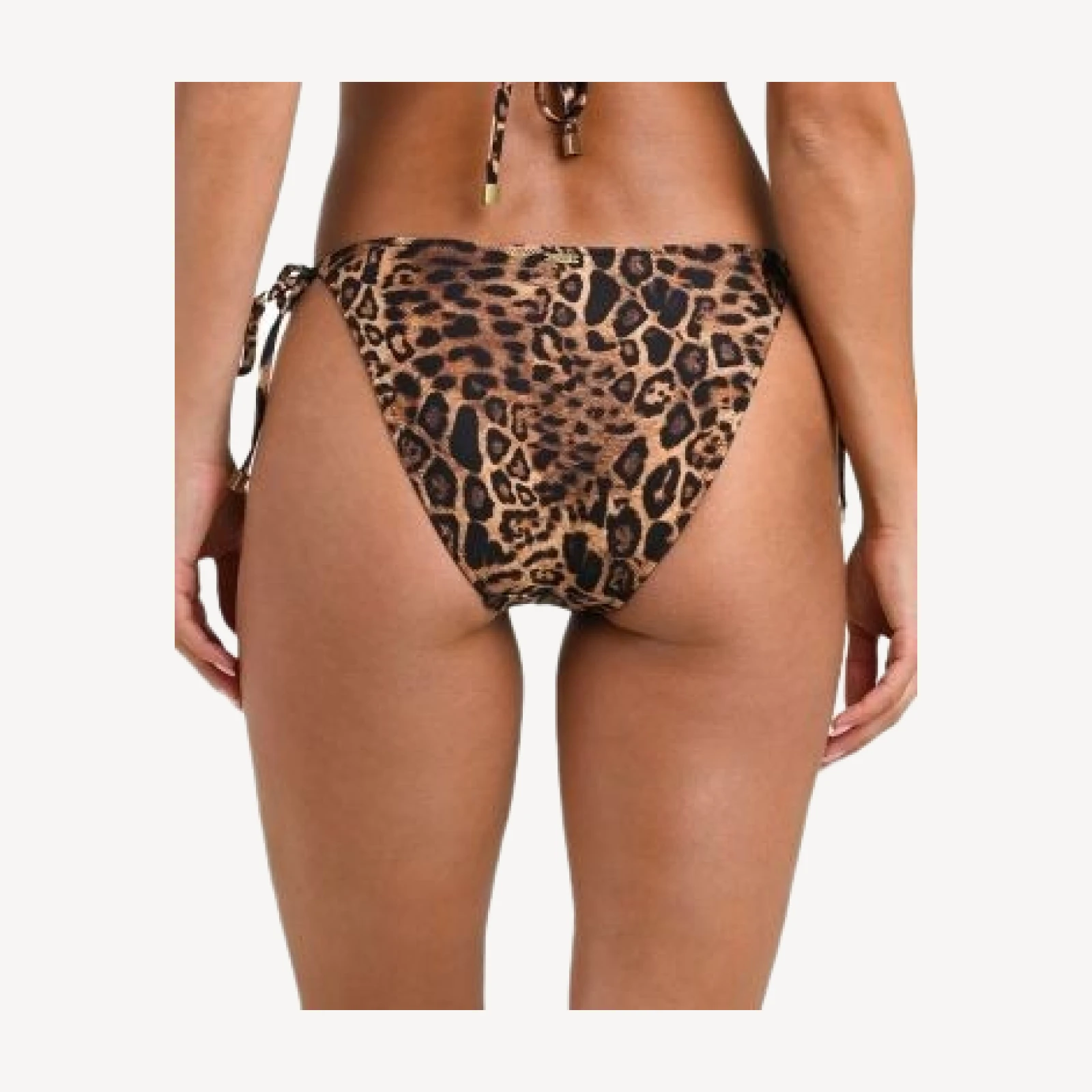 L'Agence Britt Patch Leopard Tie Side Bikini Bottom