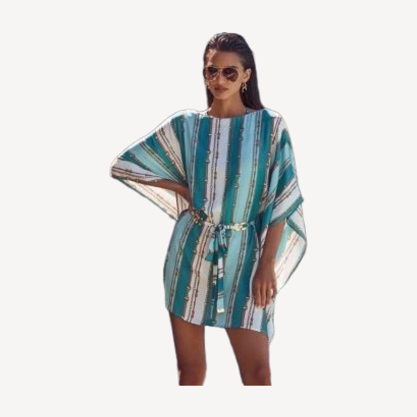 L'Agence Alia Belted Tunic Swim Cover-Up