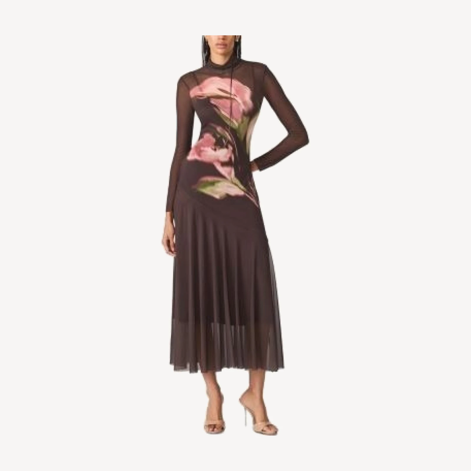 Steve Madden Vivara Mesh Turtleneck Dress