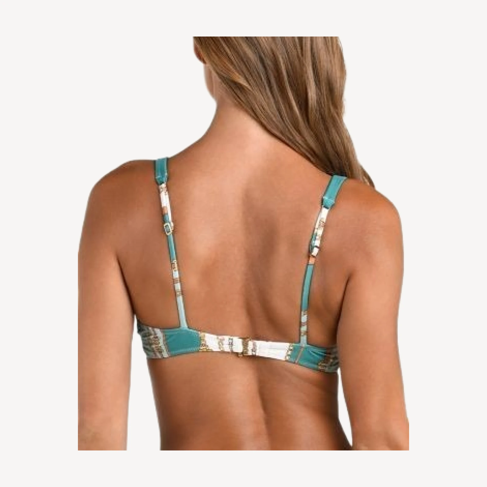 L'Agence Lexie Belt Stripe Bra Bikini Top