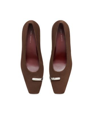 Tory Burch Women's Pierced Suede High Heel Pumps, photo 3