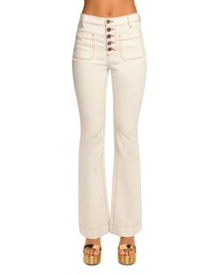 Ramy Brook Stitched Cindy Jeans in White With Baja Brown