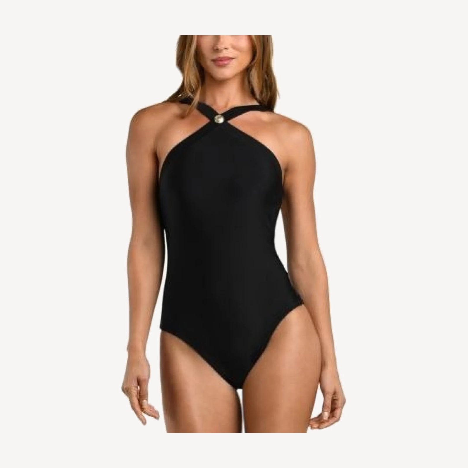 L'Agence Gabrielle High Neck One Piece Swimsuit