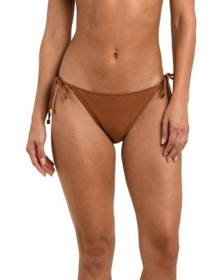 L'Agence Britt Shimmer Side Tie Swim Bottom