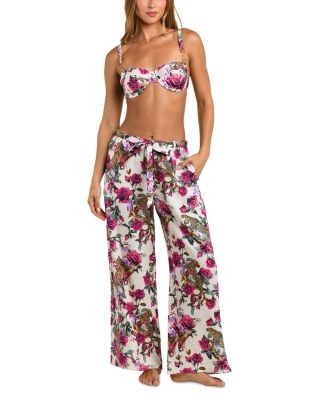 L'Agence Geraldine Rose Leopard Jungle Swim Cover-Up Pants