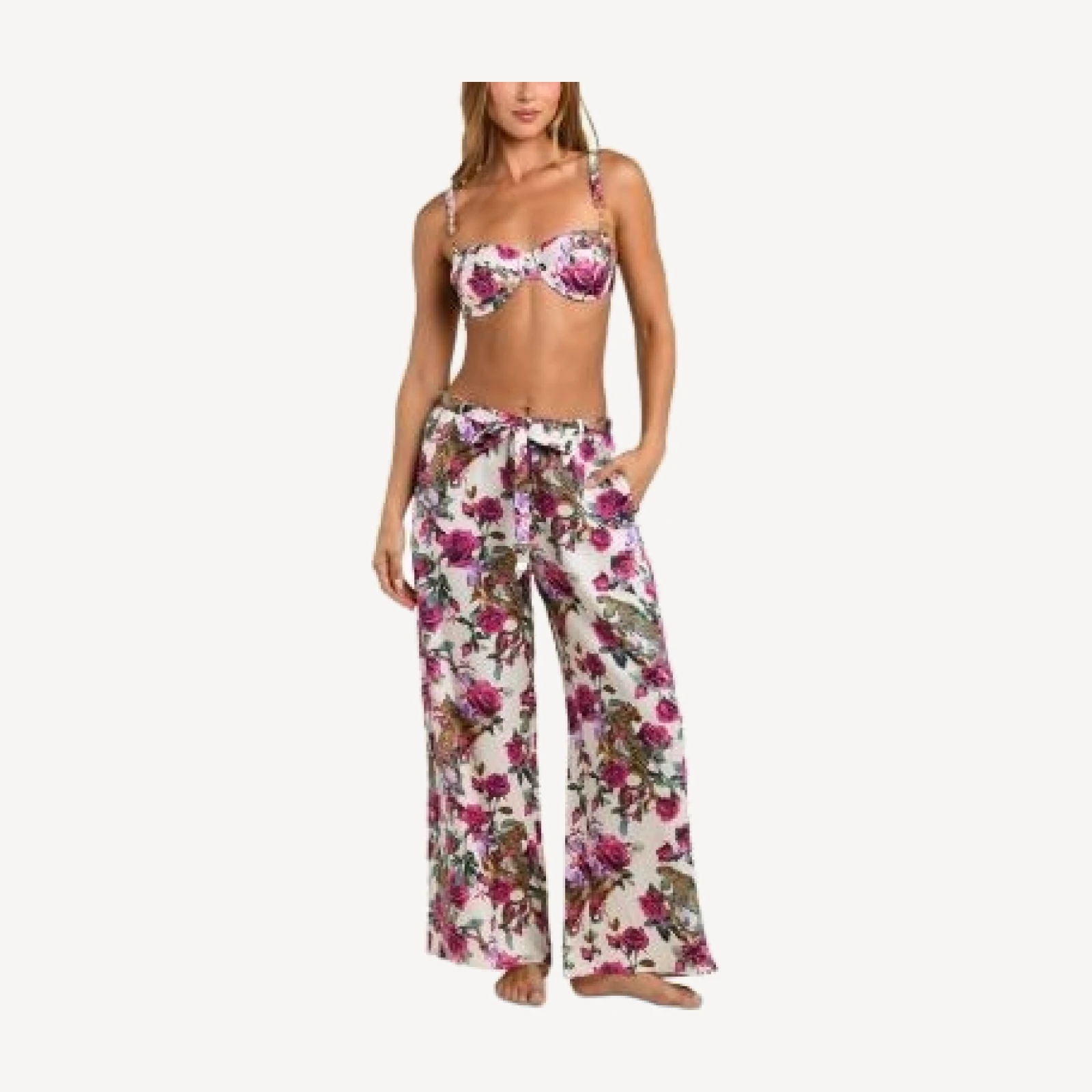 L'Agence Geraldine Rose Leopard Jungle Swim Cover-Up Pants