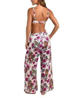 L'Agence Geraldine Rose Leopard Jungle Swim Cover-Up Pants