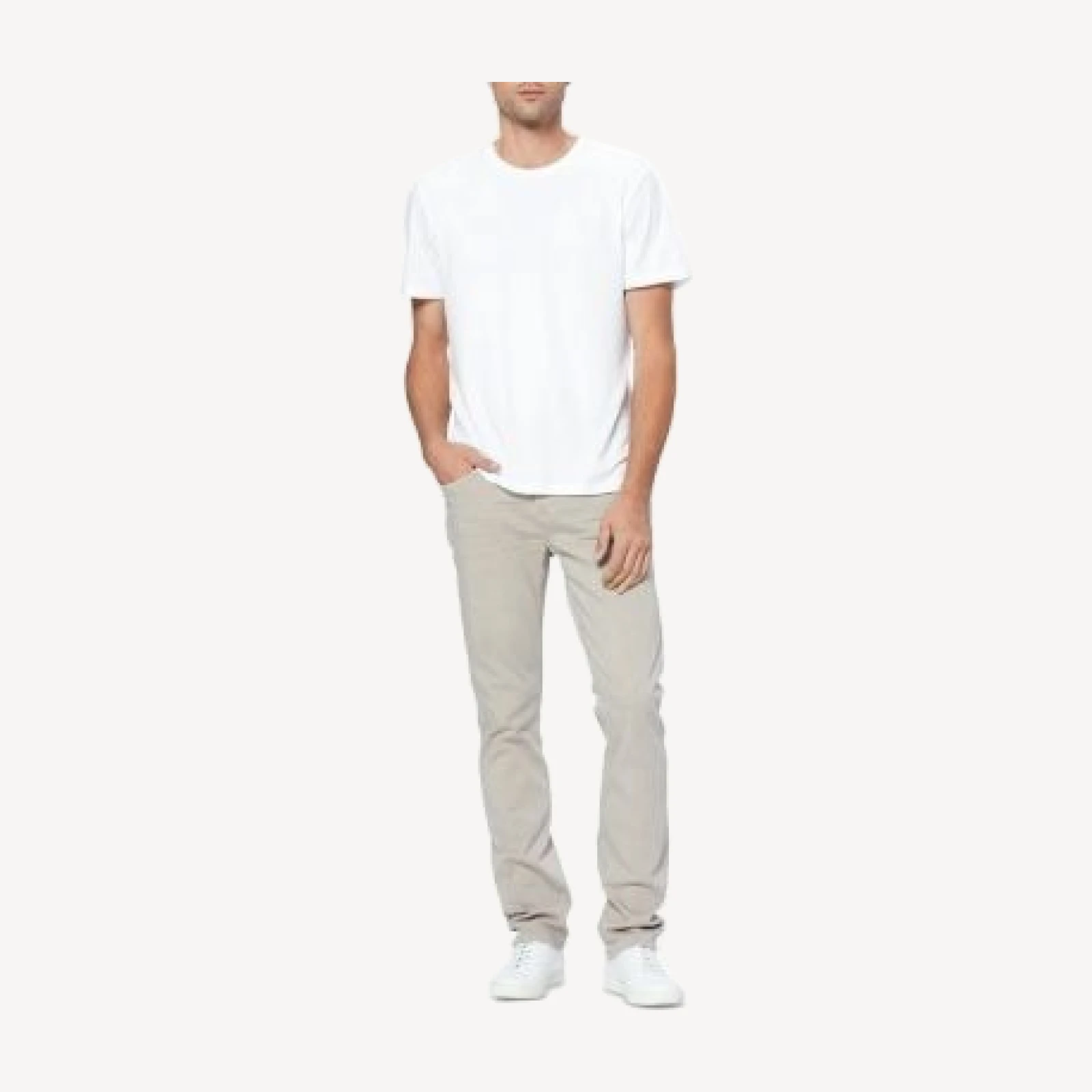 Paige Federal Slim Straight Jeans in Aged Beige