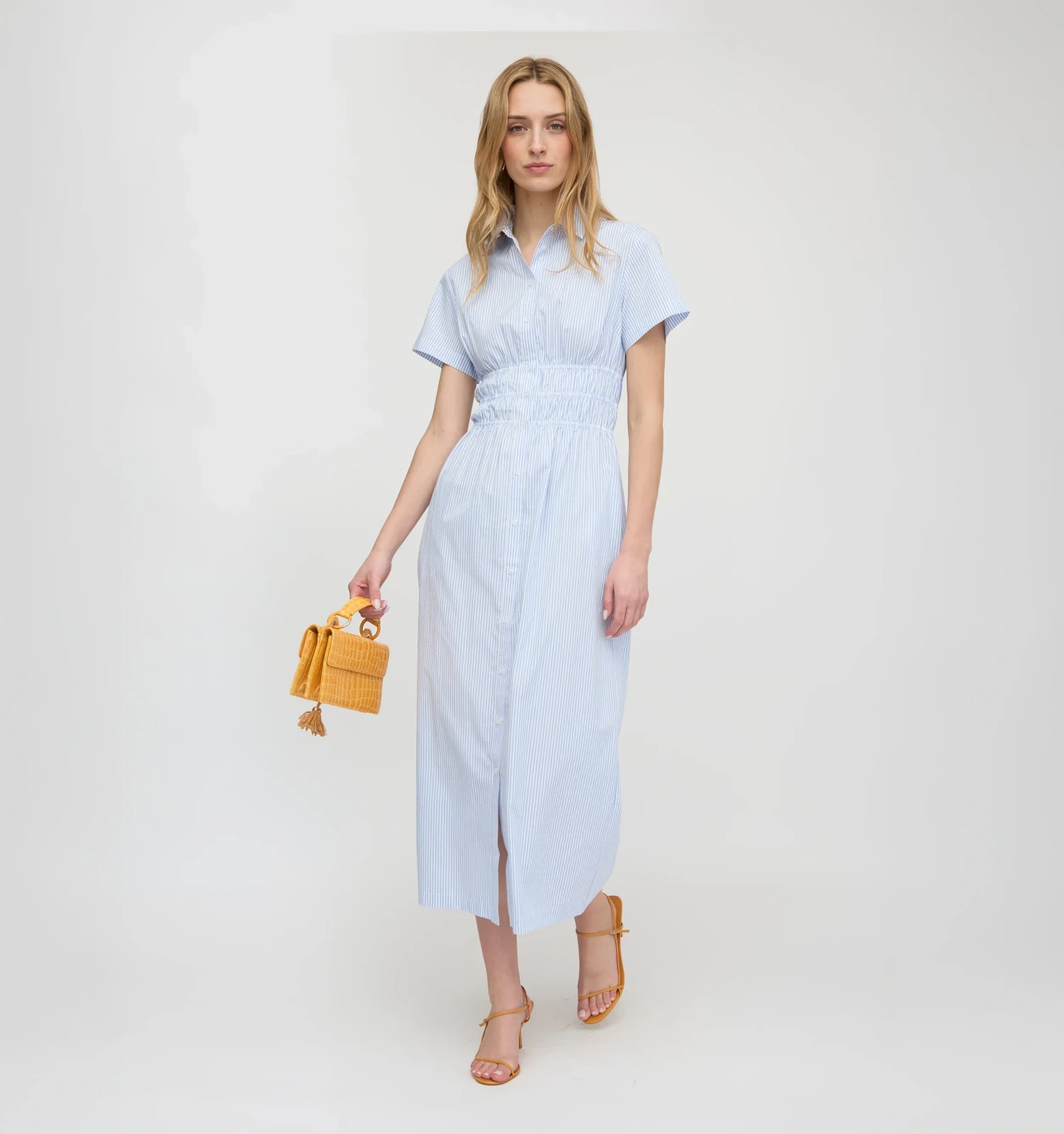 The Jamie Nap Dress - Blue/White Stripe