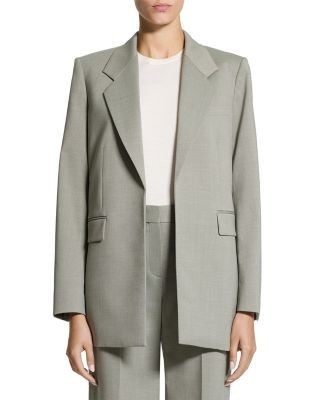 Theory Relaxed Slash Wool Blend Blazer