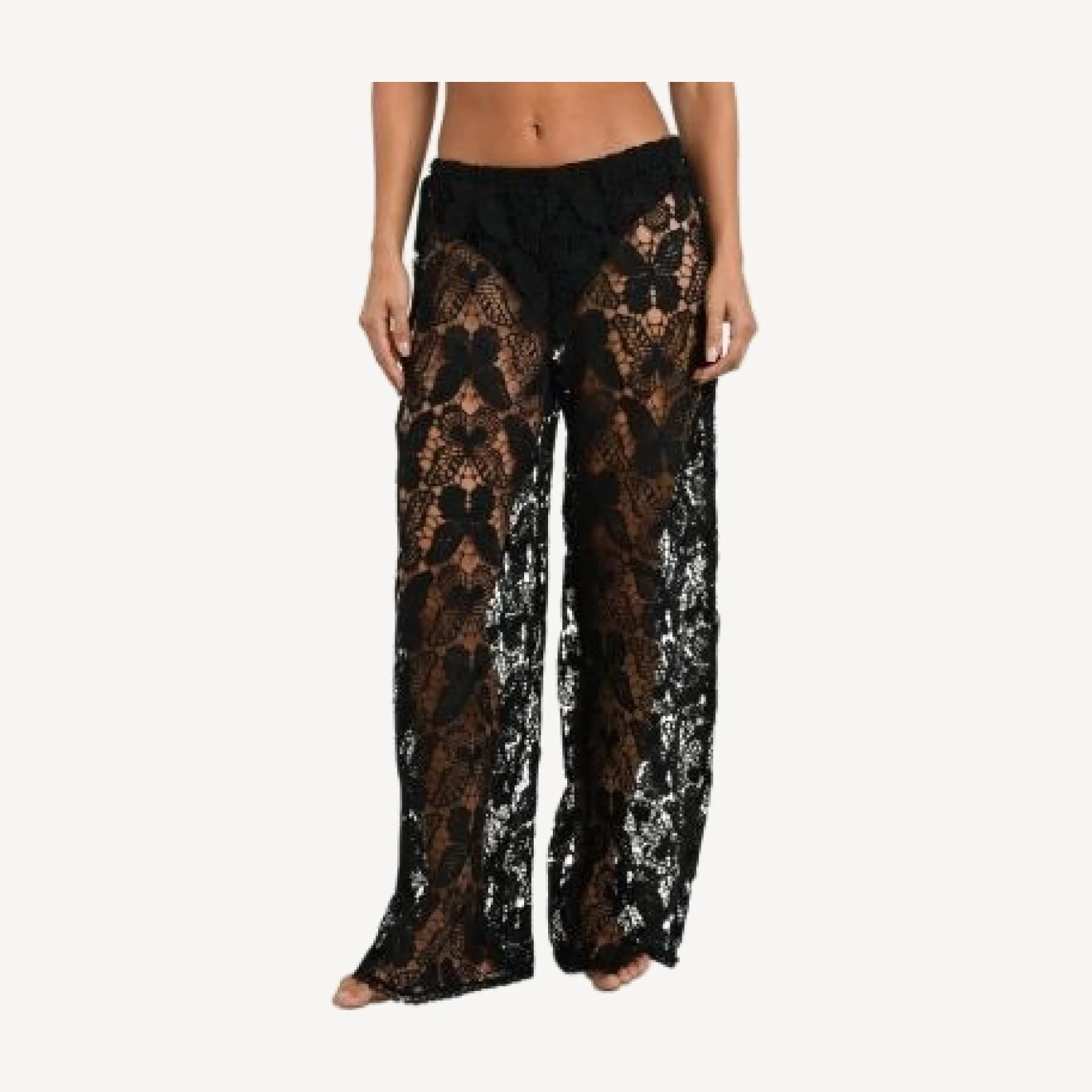 L'Agence Butterfly Crocheted Cover Up Pants