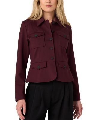 Liverpool Los Angeles Button Front Peplum Jacket