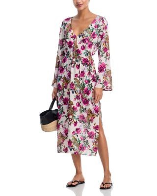L'Agence Sara Maxi Dress Swim Cover-Up