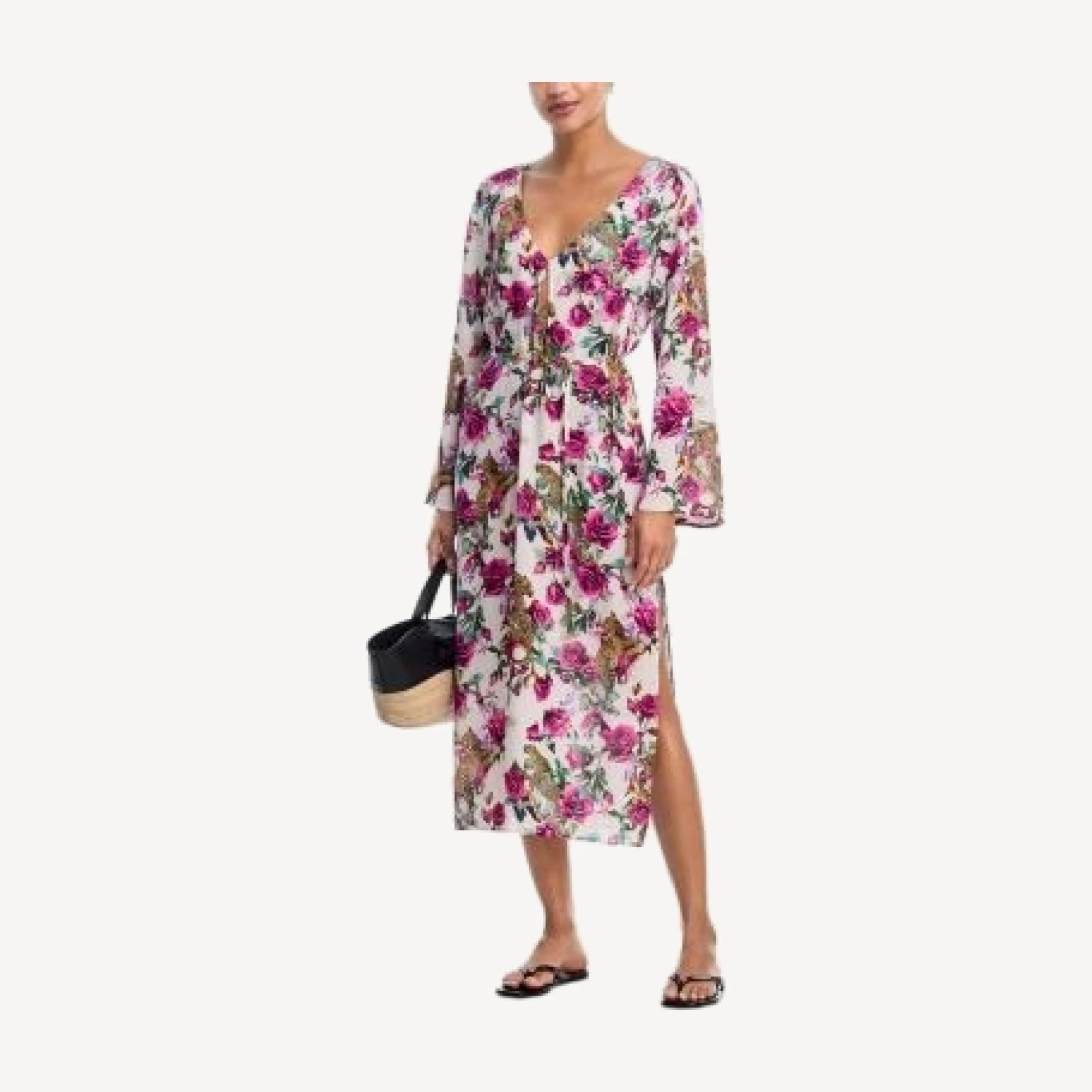 L'Agence Sara Maxi Dress Swim Cover-Up