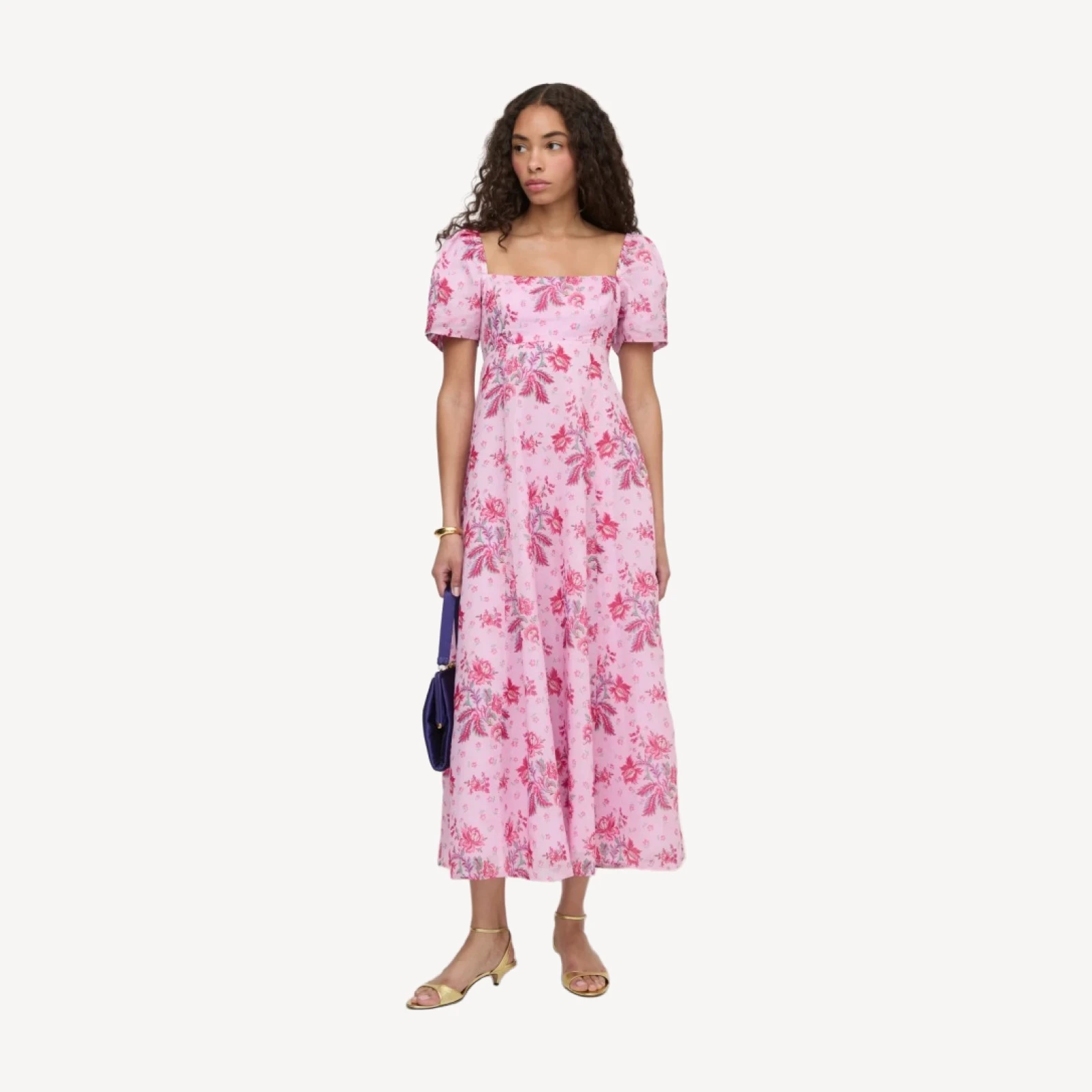 The Matilda Dress - Pink Delft Bouquet