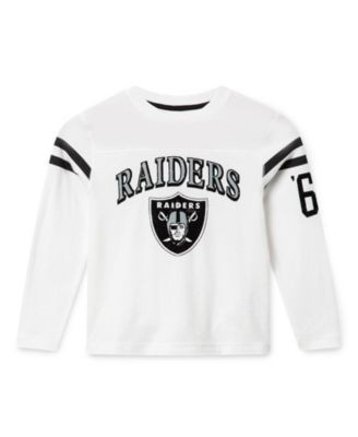 Junk Food Clothing Unisex Nfl Las Vegas Raiders Striped Long Sleeve Tee - Little Kid, Big Kid