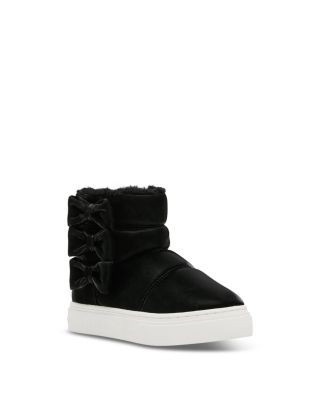 Steve Madden Girls' Jheart Bow Sneaker Booties Little Kid, Big Kid