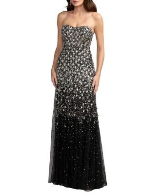 Mac Duggal Strapless Sweetheart Embellished A-Line Gown
