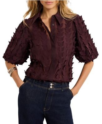 Mint Velvet Women's Butterfly Applique Shirt