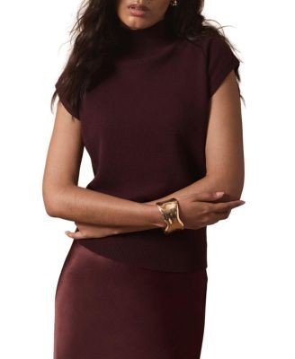 Mint Velvet Women's Sleeveless High Neck Knit Top