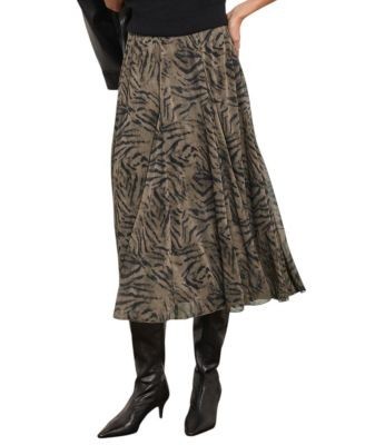 Mint Velvet Women's Flowy Printed Midi Skirt
