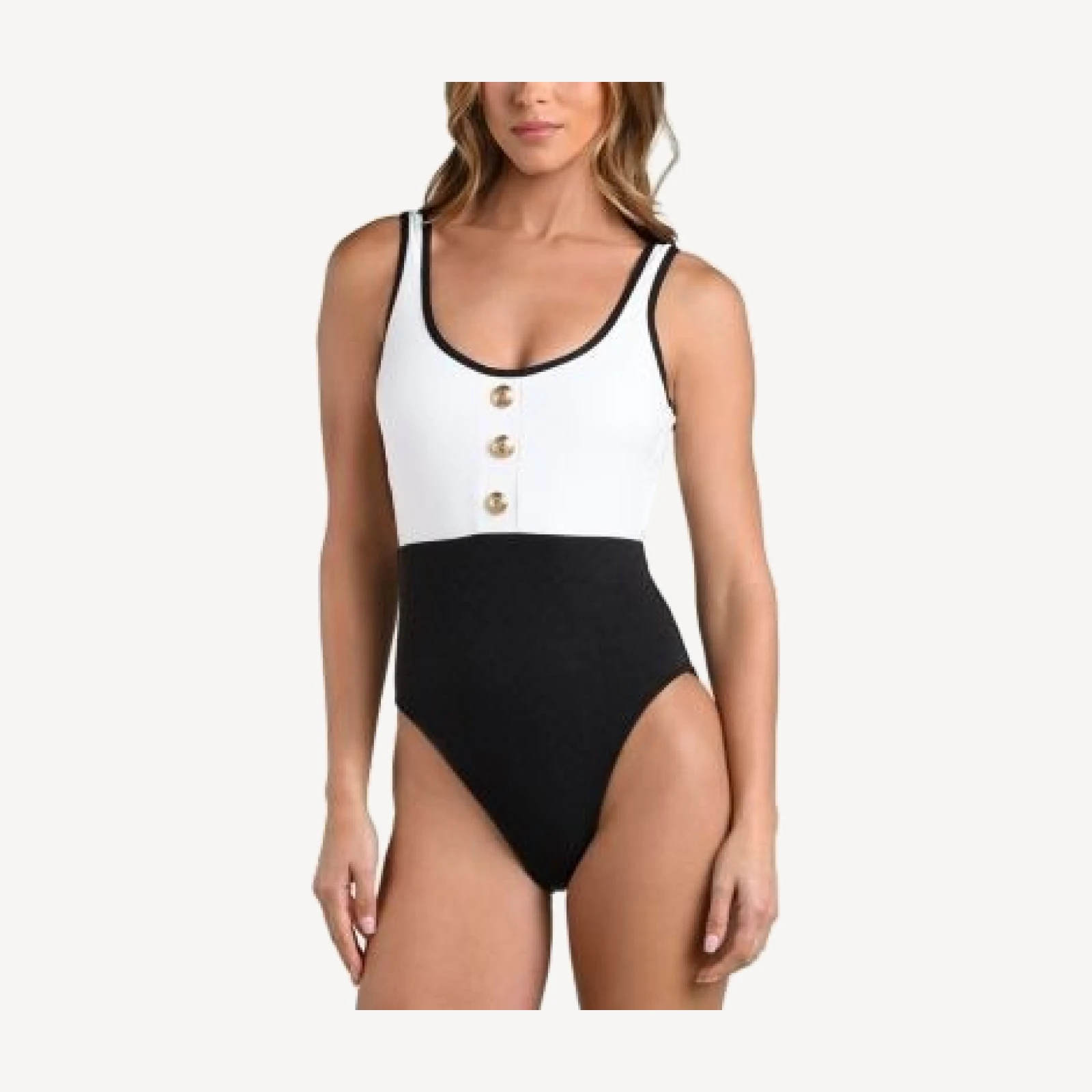 L'Agence Mila Fine Line One Piece Swimsuit
