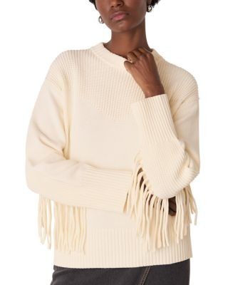 Whistles Fringe Rib Detail Pullover