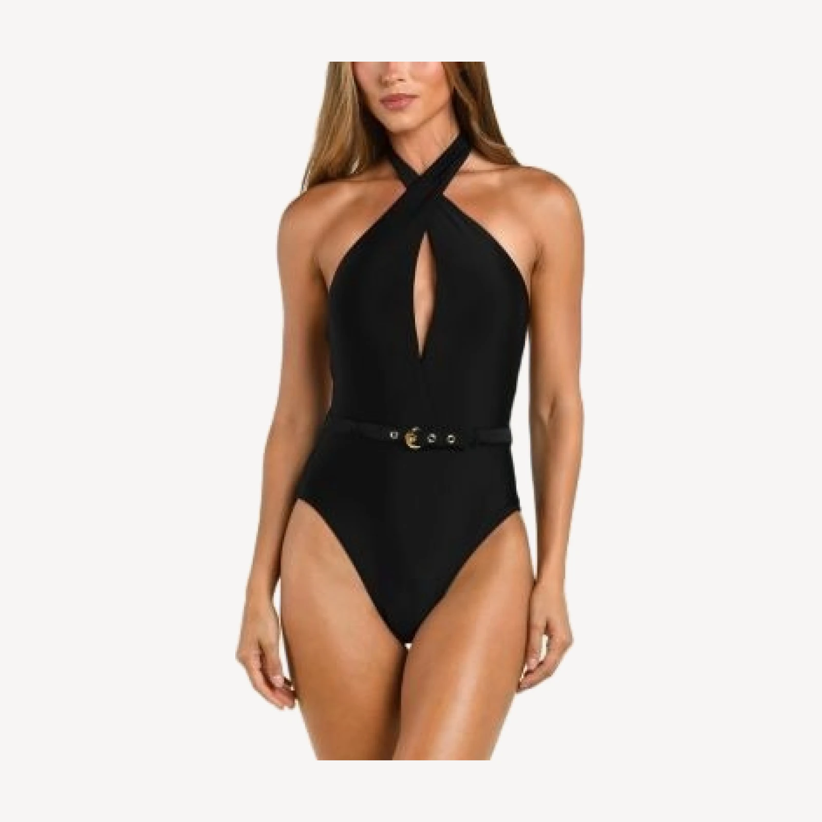 L'Agence Sidney Solid Convertible One Piece Swimsuit