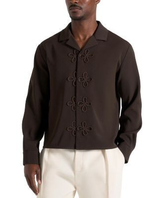 Maniere De Voir Valen Applique Detail Long Sleeve Shirt