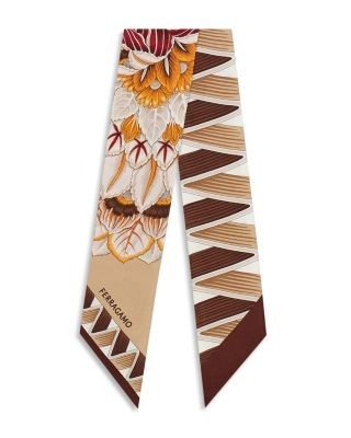 Ferragamo Giada Print Silk Bandeau