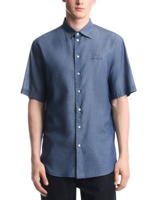 Emporio Armani Cotton Short Sleeve Button Up Shirt